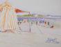 Etienne GAUDET - Original painting - Watercolor - Carnac Beach
