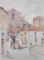 Etienne GAUDET - Original painting - Watercolor - Arles-sur-Tech, Pyrénées-Orientales