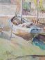 Etienne GAUDET - Original painting - Watercolor - Le Bono, Brittany