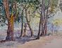 Etienne GAUDET - Original painting - Watercolor - The park