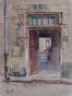 Etienne GAUDET - Original painting - Watercolor - Blois, old door