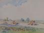 Etienne GAUDET - Original painting - Watercolor - The Harvest