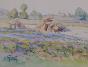 Etienne GAUDET - Original painting - Watercolor - The Harvest