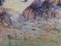 Etienne GAUDET - Original painting - Watercolor - Harvest in Blois