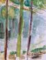 Edouard RIGHETTI  - Original painting - Watercolour - Pond of Clamart