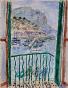 Edouard RIGHETTI  - Original painting - Watercolour - Window in Cassis