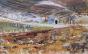 Edouard RIGHETTI  - Original painting - Gouache - Champagne landscape