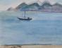 Edouard RIGHETTI  - Original painting - Watercolour - Boat on the water