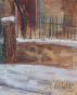 Edouard RIGHETTI  - Original painting - Gouache - Montmartre in the snow