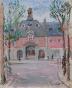 Edouard RIGHETTI  - Original painting - Gouache - St Louis Hospital in Paris