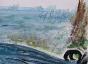 Edouard RIGHETTI  - Original painting - Gouache - The Duck in Vanves
