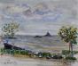 Edouard RIGHETTI  - Original painting - Watercolor - Mont Saint Michel