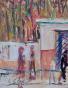 Edouard RIGHETTI  - Original painting - oiled Gouache - Montmartre