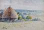 Etienne GAUDET - Original painting - Watercolor - Sheep in the Val-de-Loire