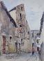Etienne GAUDET - Original painting - Watercolor - Blois, Rue Vauvert