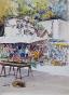 Etienne GAUDET - Original painting - Watercolor - Market in Blois 4