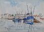 Etienne GAUDET - Original painting - Watercolor - Port Croix-de-Vie 2