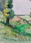Etienne GAUDET - Original painting - Watercolor - Loire Valley landscape 5
