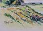 Etienne GAUDET - Original painting - Watercolor - Loire Valley landscape 6