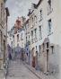 Etienne GAUDET - Original painting - Watercolor - Blois, Rue Puits-Chatel 5