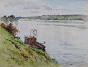 Etienne GAUDET - Original painting - Watercolor - Edge of the Loire 27