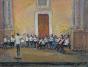 Edouard RIGHETTI  - Original painting - Oil - Menton Festival