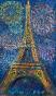 Edouard RIGHETTI  - Original painting - Oil - The Eiffel Tower