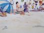 Etienne GAUDET - Original painting - Watercolor - St Gilles Croix de Vie beach