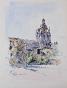 Etienne GAUDET - Original painting - Watercolor and Ink - Blois