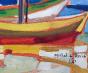 Michel DE ALVIS - Original Painting - Gouache - Boats in Palavas