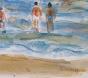 Edouard RIGHETTI  - Original painting - Watercolour Gouache - Beach in Carnon Beach 1