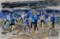 Edouard RIGHETTI  - Original painting - Watercolour - The sportsmen