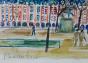 Edouard RIGHETTI  - Original painting - Watercolour - Place des Vosges