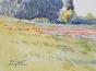 Etienne GAUDET - Original painting - Watercolor - Countryside 34