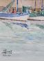 Etienne GAUDET - Original painting - Watercolor - Croix de vie, the port