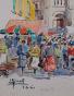 Etienne GAUDET - Original painting - Watercolour - Croix de vie market