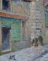 Etienne GAUDET - Original painting - Gouache - Alley in Blois, Val de Loire