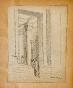 Auguste ROUBILLE - Original drawing - Pencil - Porch 2