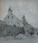 Auguste ROUBILLE - Original drawing - Charcoal - The bell tower