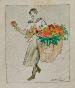 Auguste ROUBILLE - Original painting - Watercolor - The Florist
