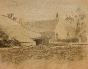 Auguste ROUBILLE - Original drawing - Pencil - The roofs