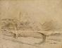 Auguste ROUBILLE - Original drawing - Pencil - Parisian Bridge