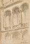 Auguste ROUBILLE - Original drawing - Pencil - Monument facade 2