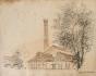 Auguste ROUBILLE - Original drawing - Pencil - Factory
