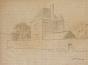 Auguste ROUBILLE - Original drawing - Pencil - House study 2