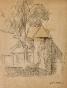 Auguste ROUBILLE - Original drawing - Pencil - House study 3
