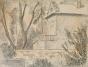 Auguste ROUBILLE - Original drawing - Pencil - House study 5
