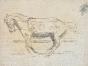 Auguste ROUBILLE - Original drawing - Pencil - Circus horse 1