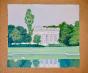 Auguste ROUBILLE - Original painting - Gouache - The Grand Trianon at Versailles