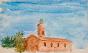 Janine JANET - Original painting - Watercolor - Church